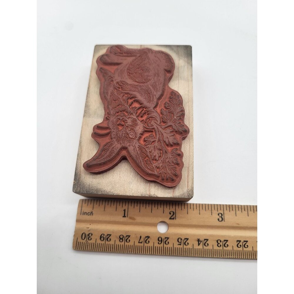 VTG 90s PSX Rubber Stamp Garden Rabbit Carrot Easter Card Animal Bunny G1047 - Picture 6 of 6